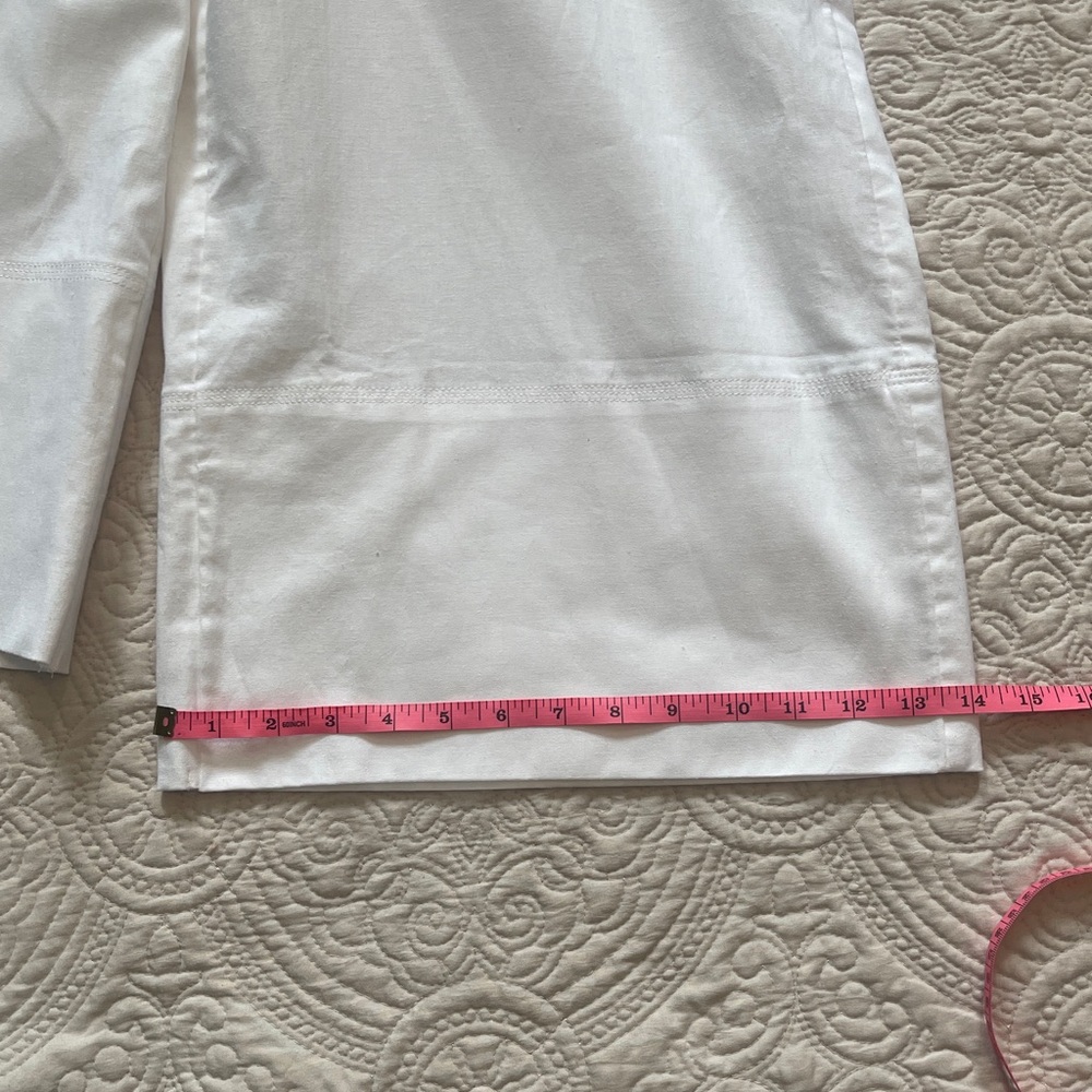 Banana Republic Linen-Blend Wide-leg Cropped Pants in White - Picture 7 of 10